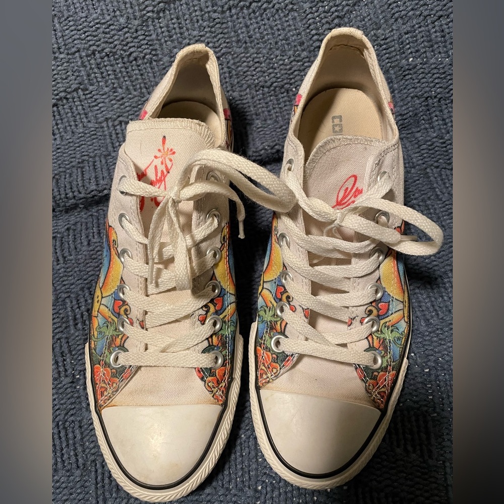 Converse, design by artist, Drew Brophy. Size 10 women/8 men